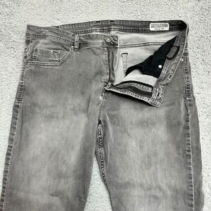 Buffalo David Bitton Jeans Mens 40x30 Gray Driven-X Basic Straight Stretch Denim